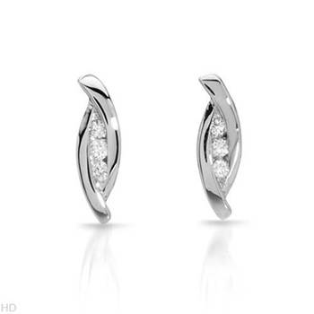 Sterling Silver Antic Fancy Look Diamond Earring 1