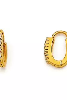 Sterling Silver Traditional Bali Shape Diamond Earring