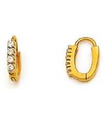 Sterling Silver Traditional Bali Shape Diamond Earring