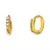 Sterling Silver Traditional Bali Shape Diamond Earring