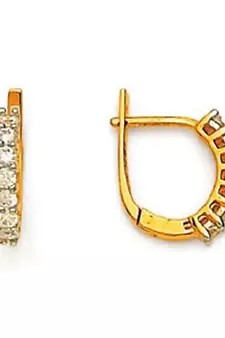 Sterling Silver Fancy Bali Look Diamond Earring