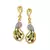 Sterling Silver Danglling Peacock Shape Diamond Earring