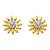Sterling Silver Fresh Flower Look Diamond Earring