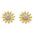 Sterling Silver Fresh Flower Look Diamond Earring