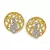 Sterling Silver Antic Crafted Pecacok Diamond Earring