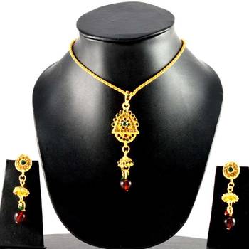 Micro Gold Platted Necklase With Earing 1