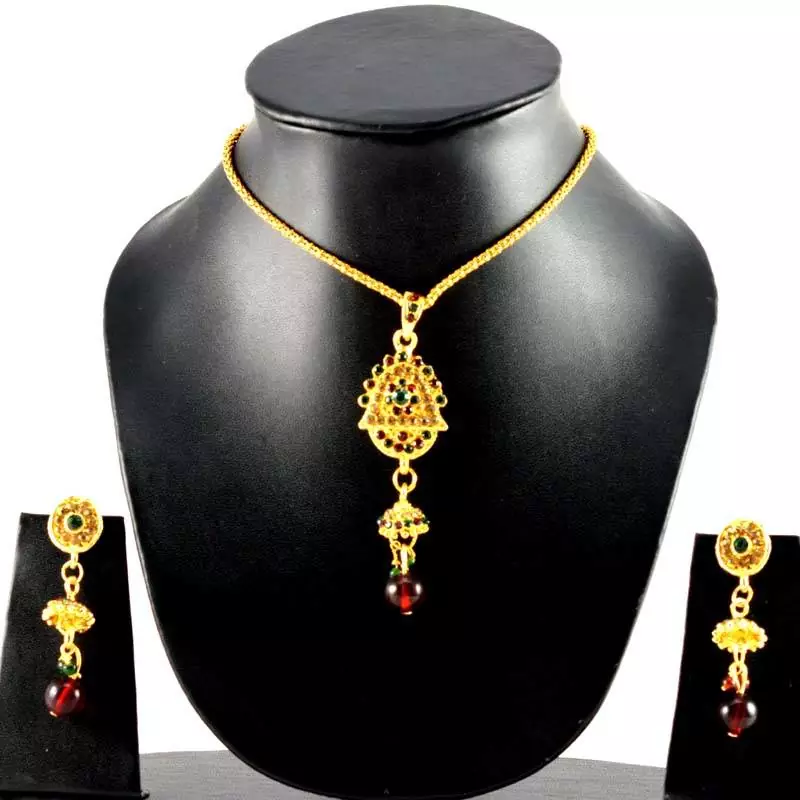 Micro Gold Platted Necklase With Earing