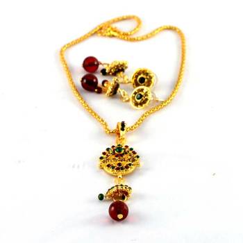 Micro Gold Platted Necklase With Earing 2