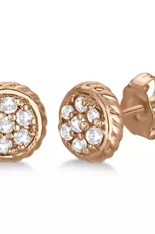 Pink Gold Plated Traditional Shape Earring