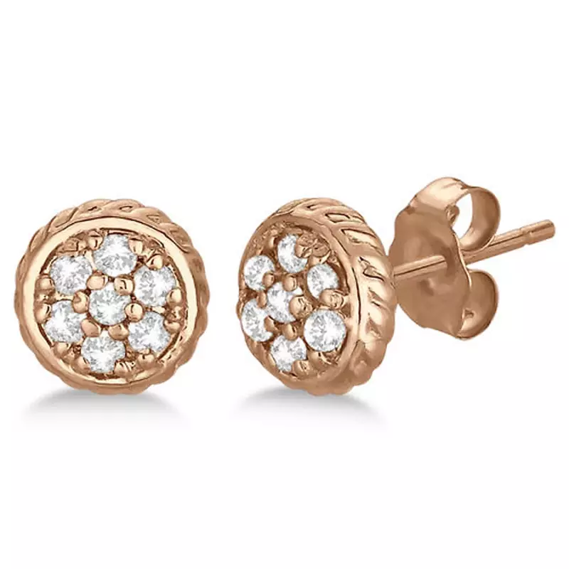 Pink Gold Plated Traditional Shape Earring