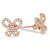 Pink Gold Plated Flower Shape Earring