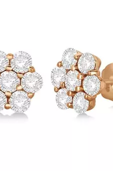 Pink Gold Plated Traditional Shape Earring