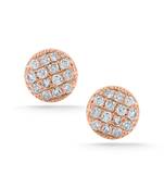 Pink Gold Plated Oval Shape Earring