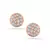 Pink Gold Plated Oval Shape Earring