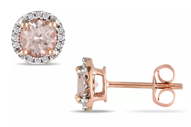 Pink Gold Plated Earring