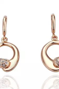 Lovely  Pink Gold Plated Shape Earring