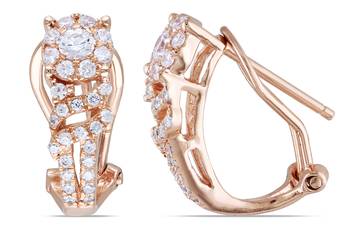 Traditional Pink Gold Plated Earring 1