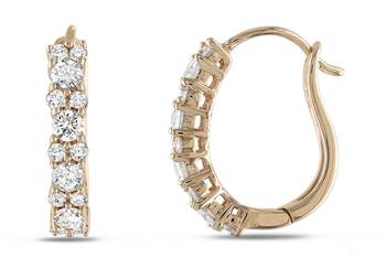 Traditional Pink Gold Plated Earring 1
