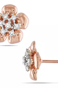 Traditional Pink Gold Plated Earring