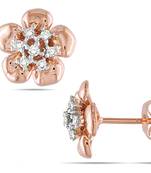 Traditional Pink Gold Plated Earring