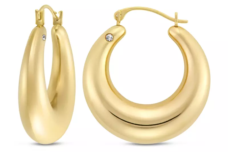 Traditional Pink Gold Plated Earring