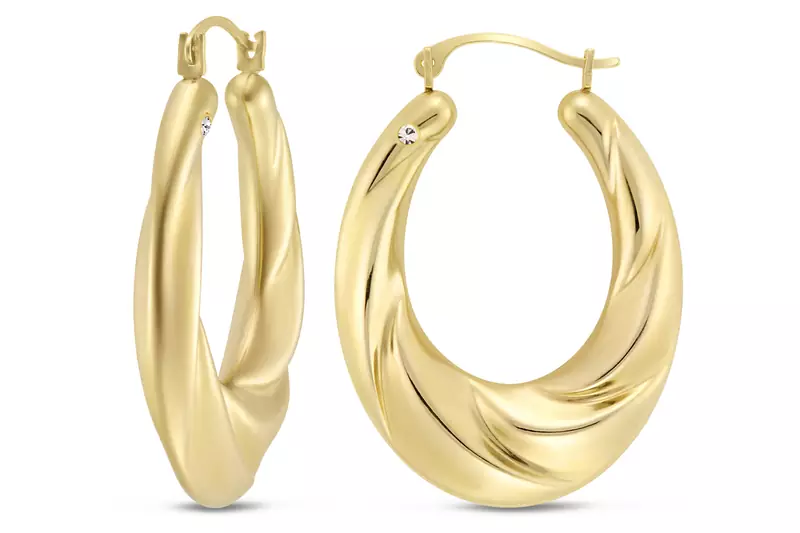 Traditional Pink Gold Plated Earring