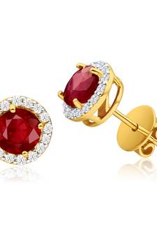 Traditional Yellow Gold Plated Earring