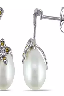 White Gold Plated Earring