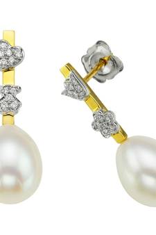 White Gold Plated Earring