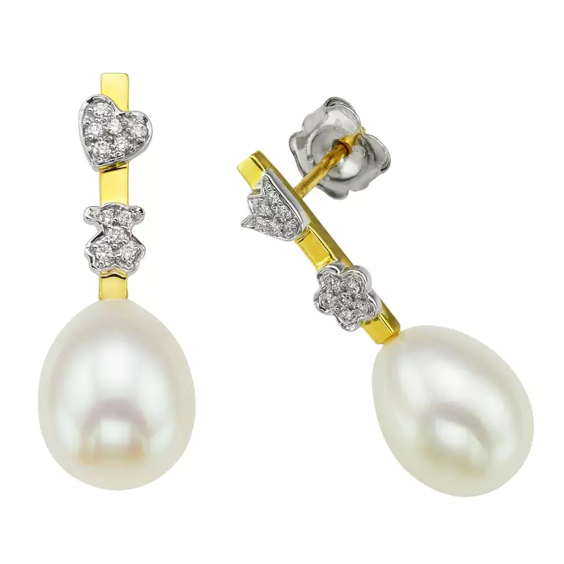 White Gold Plated Earring