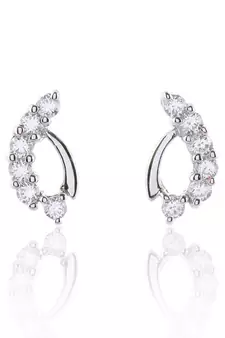 White Gold Plated Earring