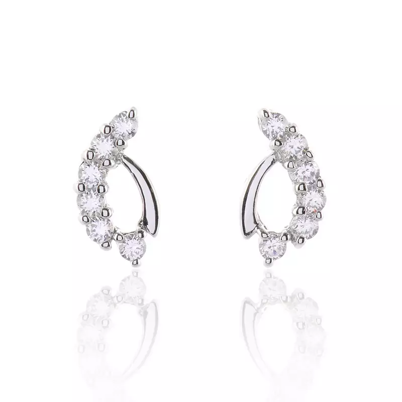 White Gold Plated Earring