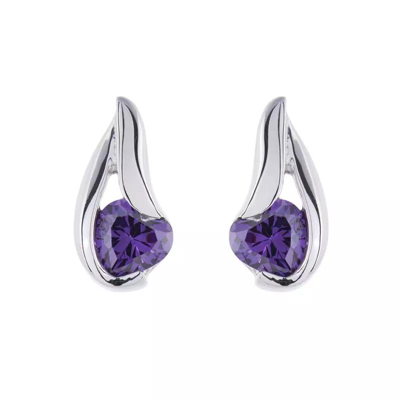 White Gold Plated Earring