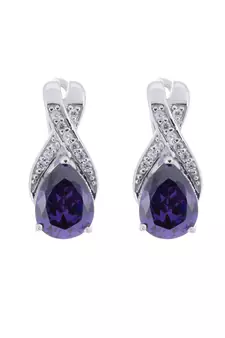 White Gold Plated Earring