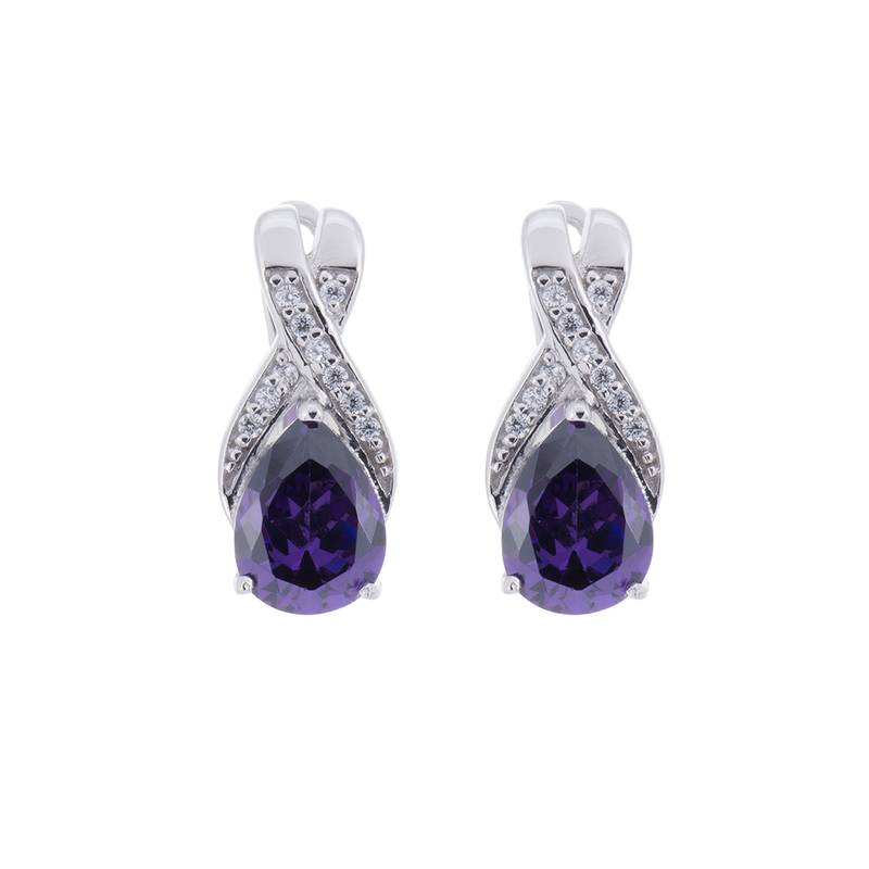 White Gold Plated Earring