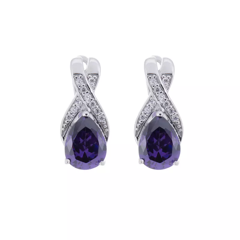 White Gold Plated Earring