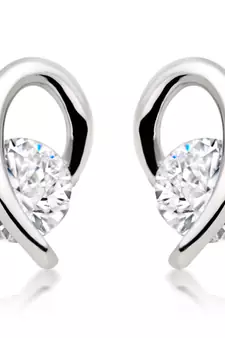 White Gold Plated Earring