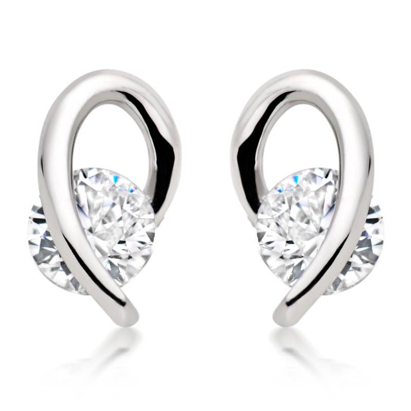 White Gold Plated Earring