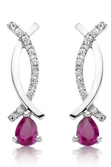 White Gold Plated Earring