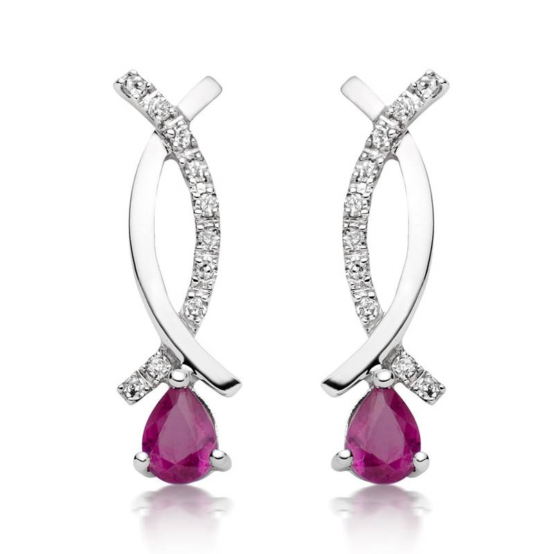 White Gold Plated Earring