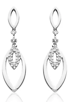 White Gold Plated Earring
