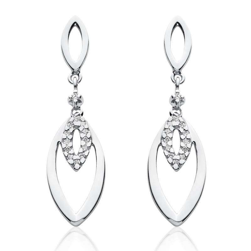 White Gold Plated Earring