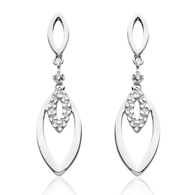 White Gold Plated Earring