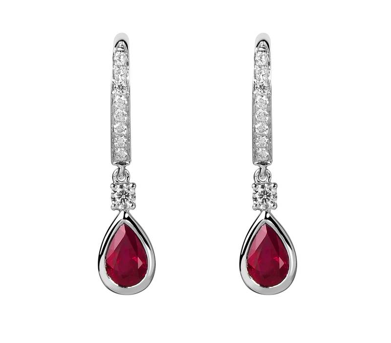 White Gold Plated Earring