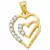 Sterling Silver Beautiful Heart With 10 Diamond Pendant