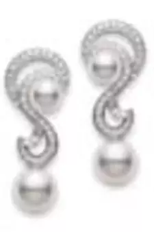 White Gold Plated Earring