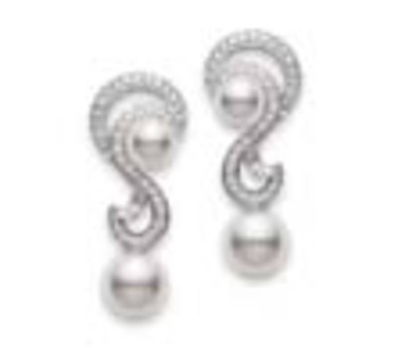 White Gold Plated Earring