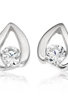 White Gold Plated Earring