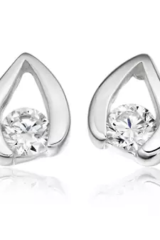 White Gold Plated Earring
