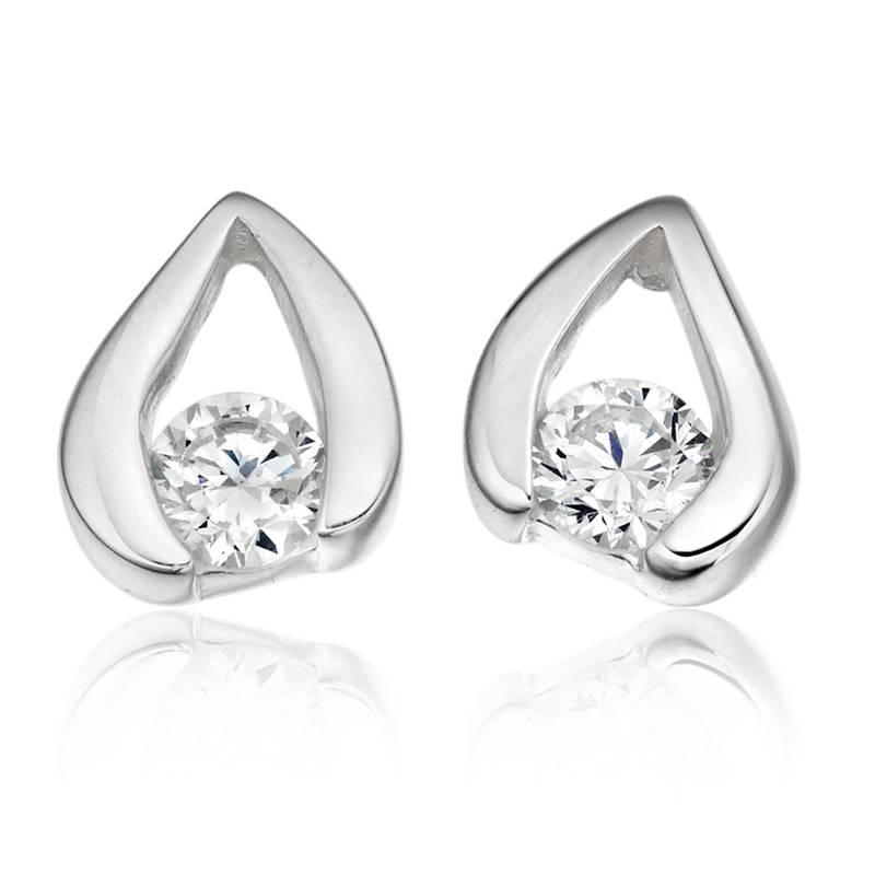 White Gold Plated Earring